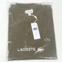 Lacoste L1212 Herren-Poloshirt, Größe L, khakigrün, Baumwolle, schmale Passform, Modell 267124