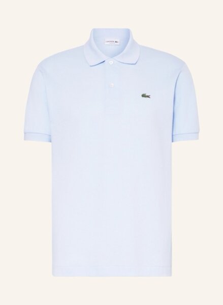 Lacoste L1212 Herren Slim-Fit Poloshirt, Größe L, hellblau, Baumwolle, schmale Passform, sportlich, Modell 267209