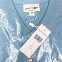 Lacoste L1212 Herren Slim-Fit Poloshirt, Größe XL, hellblau, Baumwolle, schmale Passform, Modell 267209