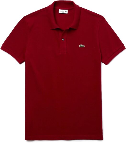 Lacoste PH4012 Herren Slim-Fit Poloshirt, XXL, Rot, Baumwolle, Schmale Passform