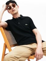 Lacoste L1212 Herren-Poloshirt, Größe M, Schwarz, Baumwolle, Slim Fit, Kurzarm, klassischer Kragen