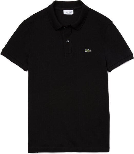 Lacoste L1212 Herren-Poloshirt, Größe XL, Schwarz, Slim Fit, Baumwolle, Kurzarm, klassischer Kragen