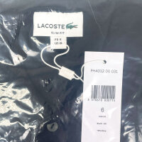 Lacoste L1212 Herren-Poloshirt, Größe XL, Schwarz, Slim Fit, Baumwolle, Kurzarm, klassischer Kragen