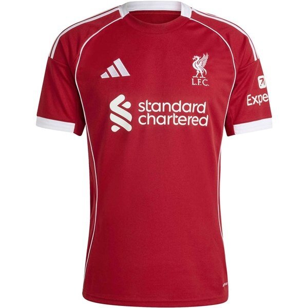 ADIDAS Liverpool FC Mens Home Jersey 25/26, Size S, Red, Model JV6423, Breathable, Club Logo