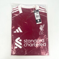 adidas Liverpool FC Mens Home Jersey 25/26, Size M, Red, Model JV6423, Breathable, Club Logo