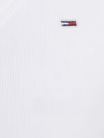 Tommy Hilfiger Tommy Jeans Essential Womens T-Shirt, V-neck, short sleeve, size S, white, model DW0DW17385