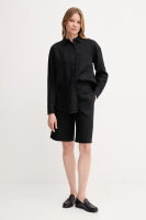 Tommy Hilfiger Damen Leinenhemd WW0WW46509, Größe 38, Schwarz, klassisch, atmungsaktiv