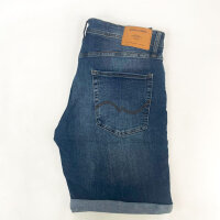 JACK & JONES Mens Denim Shorts XL, Regular Fit, Blue Denim, Classic 5-Pocket, Button Closure