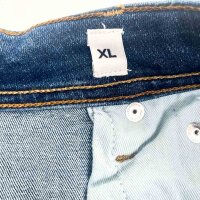 JACK & JONES Mens Denim Shorts XL, Regular Fit, Blue Denim, Classic 5-Pocket, Button Closure