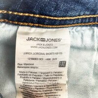 JACK & JONES Mens Denim Shorts XL, Regular Fit, Blue Denim, Classic 5-Pocket, Button Closure