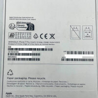 Apple iPhone 17 Pro 5G, Modell A3523, Smartphone, 256GB, Dual-SIM, originalverpackt, unbenutzt, Kosmisches Orange