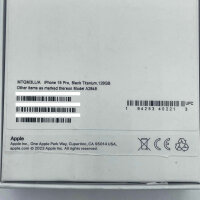 Apple iPhone 15 Pro, 128 GB, Titan Schwarz, Modell A2848 MTQM3LL/A, 100% Akku, 651 Ladezyklen, Smartphone
