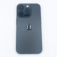 Apple iPhone 15 Pro, 128 GB, Titan Schwarz, Modell A2848 MTQM3LL/A, 100% Akku, 651 Ladezyklen, Smartphone