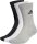 Adidas, IA3951, padded unisex crew socks, size L (43-45), 3 pairs, medium grey/white/black