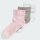 Adidas Kids Unisex Linear Ankle Socks, Size KXXL (31-33), 3 Pairs, Grey/White/Pink, IV7149