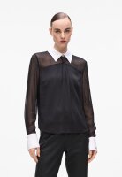 Karl Lagerfeld AW11008 Bluse, schwarz And weiß, mit...