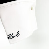 Karl Lagerfeld AW11008 Blouse, black and white, with tie belt, chiffon, size 46