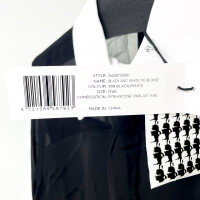 Karl Lagerfeld AW11008 Blouse, black and white, with tie belt, chiffon, size 46