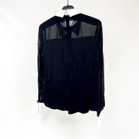 Karl Lagerfeld AW11008 Blouse, black and white, with tie belt, chiffon, size 46