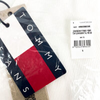 Tommy Hilfiger DW0DW17383 Womens Essential Rib Short Sleeve T-Shirt, Size S, Cotton Blend, White