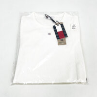 Tommy Hilfiger DW0DW17383 Womens Essential Rib Short Sleeve T-Shirt, Size S, Cotton Blend, White