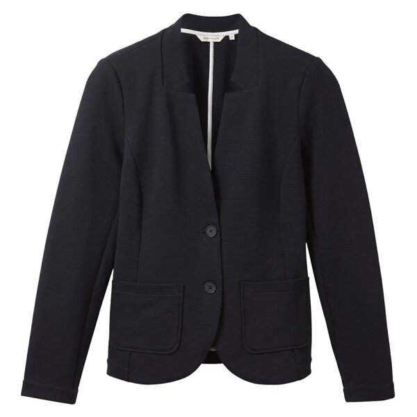 Tom Tailor Blazer mit Ottoman-Struktur, Größe XL, Unisex, Sky Captain Blue, 1038703