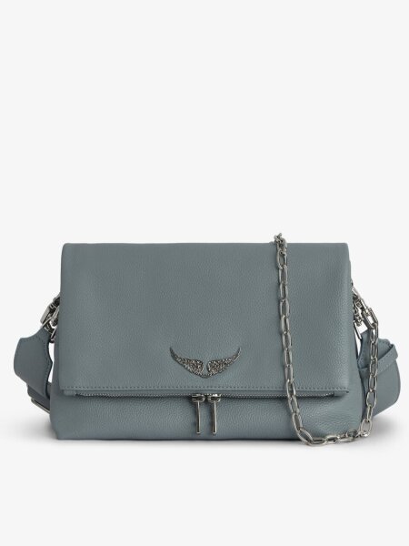 Zadig & Voltaire Rock Genarbte Leder Hándtasche, Breeze Unique, 10,6 x 5 x 0,8 Zoll, LWBA00008