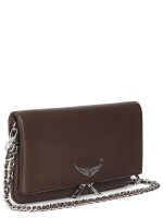 Zadig & Voltaire Rock Genarbte Leder 25W Clutch, burgunderrotes, 27 x 13,5 x 2 cm, LWBA00001