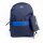 LACOSTE Unisex School Bag, Navy Blue, 3 Compartments, Pencil Case, 30.5 x 43.2 x 15.2 cm