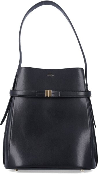 TOTEME 244WAL0048LE0025 Beuteltasche mit Gürtel Kalbsleder Schwarz 30 x 27 x 15,5 cm
