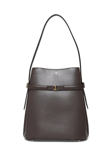 TOTEME Beuteltasche mit Gürtel, Kalbsleder, Bark, 28 x 26 cm, 244WAL0048LE0025