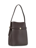 TOTEME Beuteltasche mit Gürtel, Kalbsleder, Bark, 28 x 26 cm, 244WAL0048LE0025