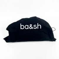 ba&sh June Clutch, Lammnappaleder, Pecan Braun