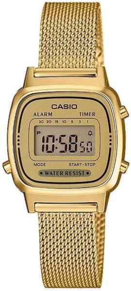 Casio Vintage Mini Damen-Digitaluhr, Quarz, Edelstahl, LA670WEMY-9EF