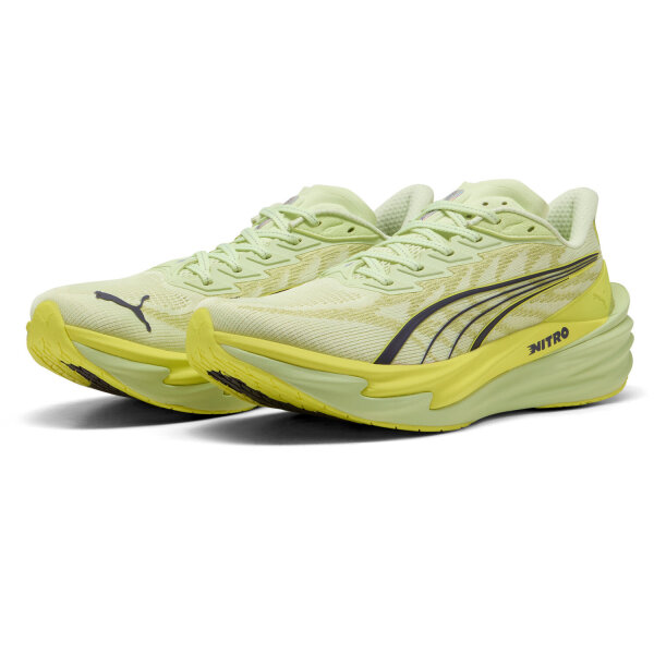 Puma Deviate NITRO 4 Mens Running Shoe, EU 42.5, Apple Spritz/Lux Lime, 312123-04