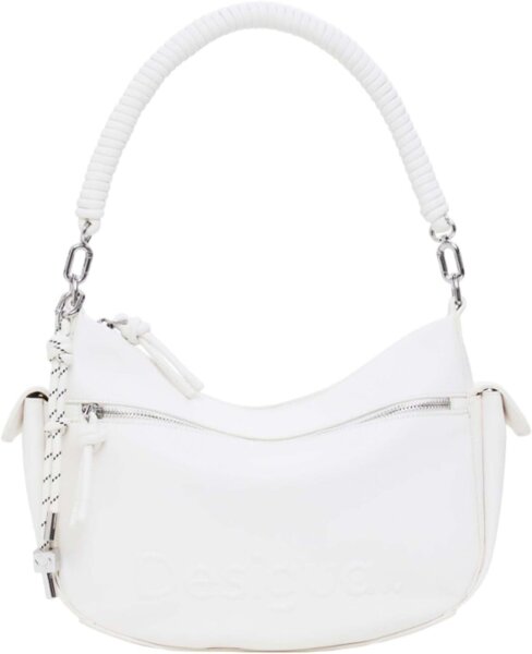 Desigual Half Astana Ecru Umhängetasche, Weiß, Polyester, 30 x 20,5 x 8 cm, 25SAXPBV1000