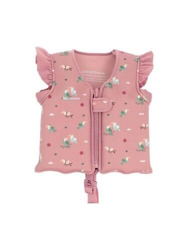 Monneka Toucan Learning Life Jacket, pink with toucan pattern, 3-6 years, EN13138