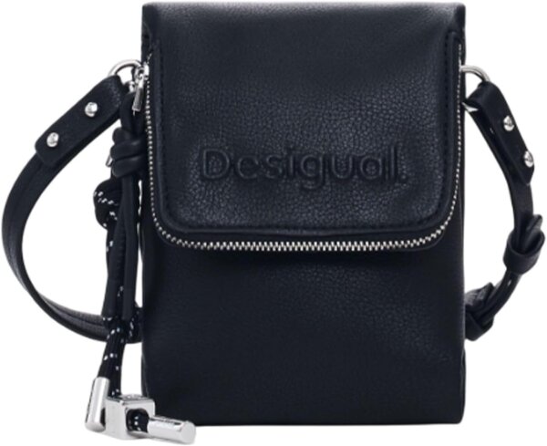 Desigual 25SAYP45 Damen mobile Handtasche schwarz, Polyester, Größe U