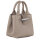 Longchamp Le Roseau XS Shopper-Handtasche, genarbtes weiches Leder, Hellgrau
