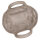 Longchamp Le Roseau XS Shopper-Handtasche, genarbtes weiches Leder, Hellgrau