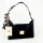 Bessie London BB6654 Velvet Shoulder and Crossbody Bag with Scarf, Black, 27 × 19 × 7 cm