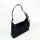 Bessie London BB6654 Velvet Shoulder and Crossbody Bag with Scarf, Black, 27 × 19 × 7 cm