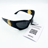 Versace VE4450 GB1/87, Cat-Eye-Damenbrille, dunkelgrau,...