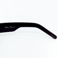 Rick Owens RG0000008-GMGNB-1409 Mens Sunglasses, Burgundy, Mahogany Temples, Black Lenses