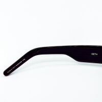 Rick Owens RG0000008-GMGNB-1409 Mens Sunglasses, Burgundy, Mahogany Temples, Black Lenses