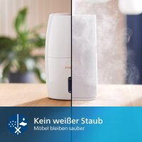Philips HU2716/10 Luftbefeuchter 2000 Series, NanoCloud, bis zu 99% weniger Bakterien, bis 32 m², Weiß