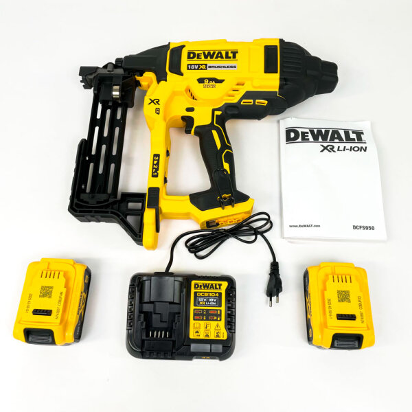 Dewalt DCFS950P2-QW Stapler Angled Magazine Black Yellow Battery 5 Ah 18 V