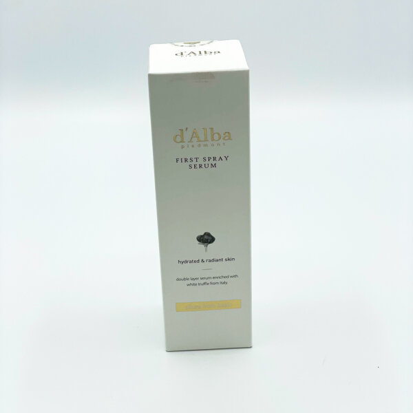 d’Alba, First Spray Serum, Feuchtigkeitsspendendes Gesichtsspray, tensidfrei, für strahlende Haut, hautberuhigend, vegan, koreanische Hautpflege, weiß