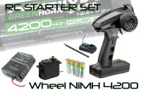 Absima 2200014, Starter set for bicycles, NiMH batteries, 4200 mAh, 7.2 V, with remote control