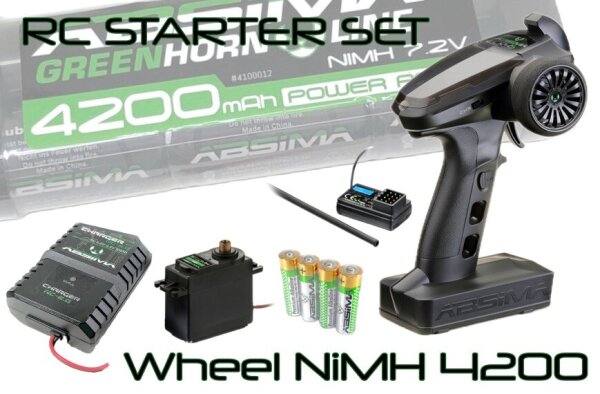 Absima 2200014 Starter Set Rad NiMH 4200 mAh 7.2 V with Remote Control